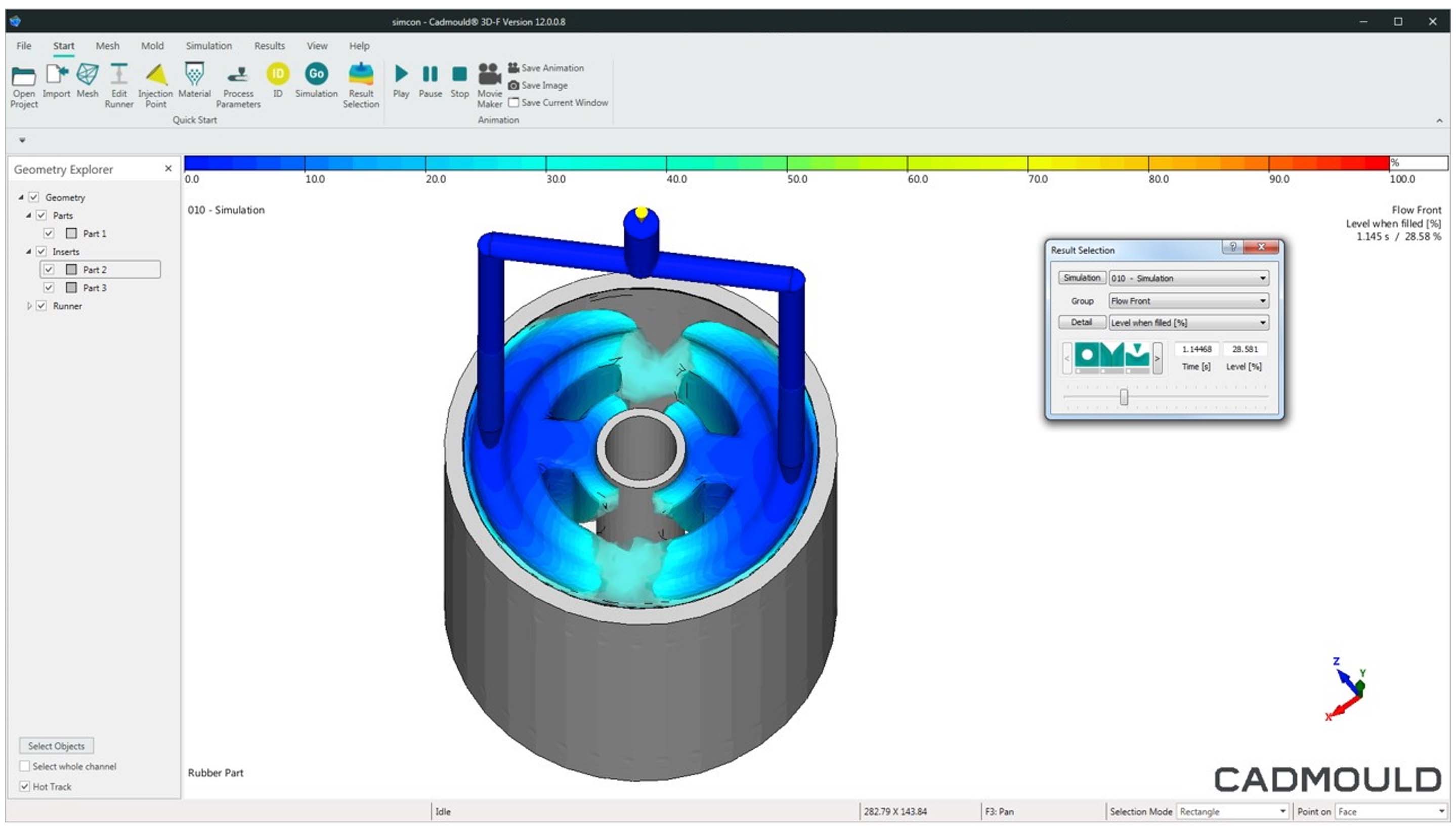 Elastomer Injection Molding Simulation With CADMOULD Rubber | SIMCON